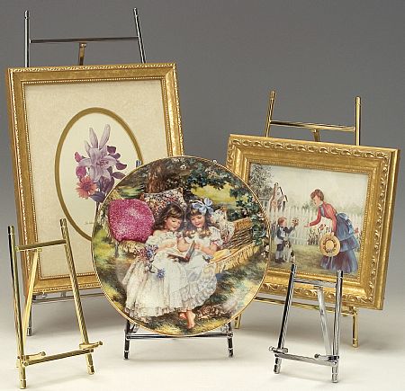 Plate Easels - Brass & Silver Finish Plate Stands