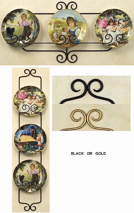 Plate Hangers - Wrought Iron Three Place