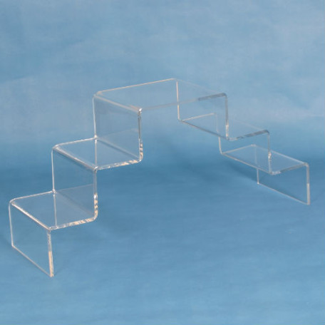 Lucite Risers - Double Stairway Step Displays