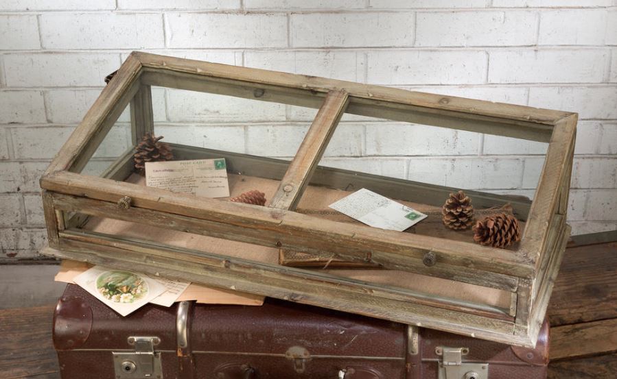Display Case - Vintage Style Table Top Shadow Box