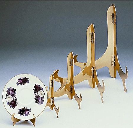 Plate Easels - Hinged - Solid Brass