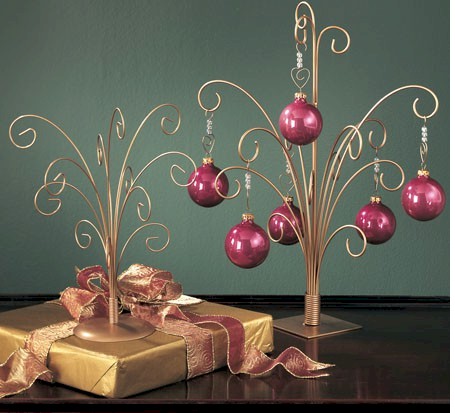  Ornament Trees - Gold Metal Ornament Trees
