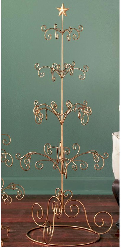   Ornament Trees - Regent Display Tree 47" Gold - Medium