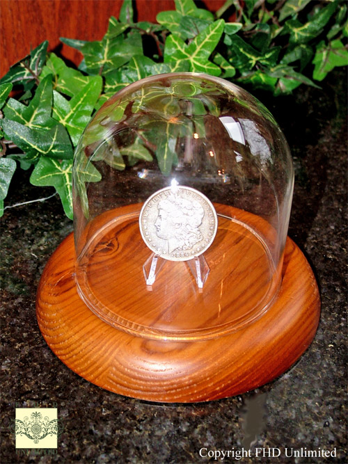  Coin Display Dome - Glass - 4" Dia x 4" High