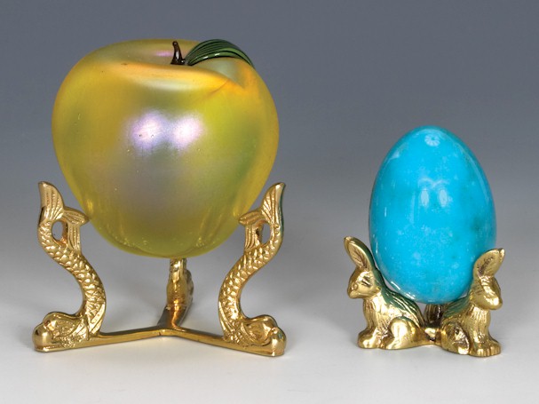Brass Egg and Sphere Stands