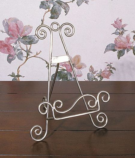 Plate Stands - Iron Silver Finish Holder