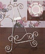 Iron Silver Finish Plate Easel Stand