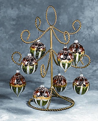  Ornament Trees - Gold Display - 13�"