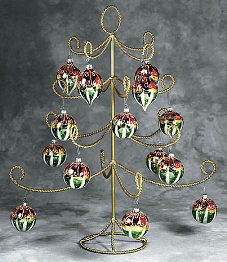  Ornament Trees - Gold Display - 22"
