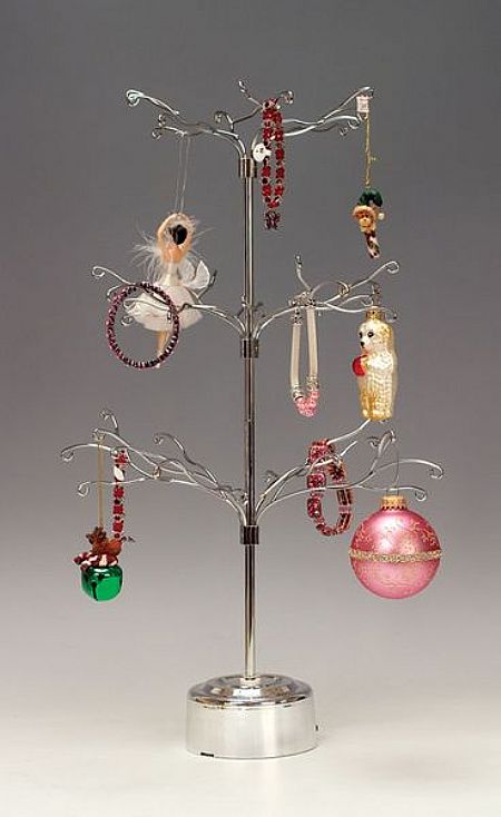  Ornament Trees - Rotating Tabletop - Squiggley Branch