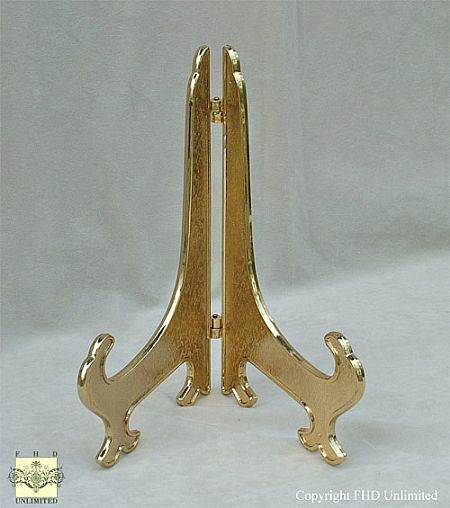Plate Easels - Hinged - Gold Finish