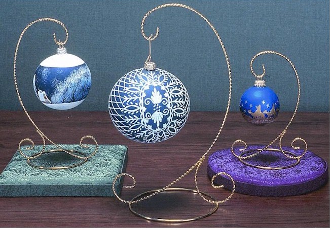 Ornament  Stands - Twisted Wire Scroll Base