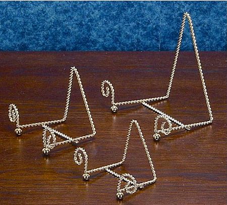 Plate Easels - Wire - Twisted Scroll
