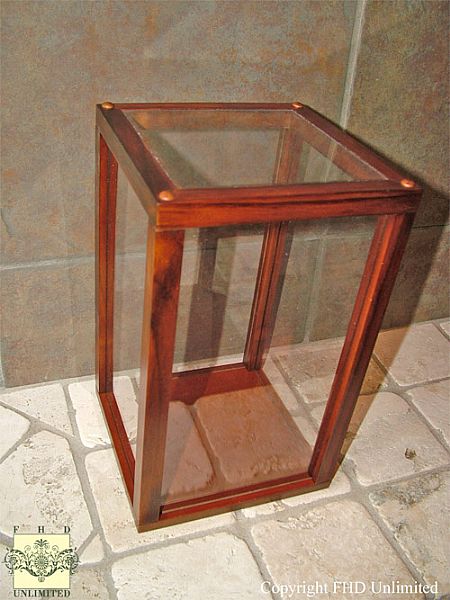   Doll Display Cases - Wood and Acrylic - Square 10 1/2" High