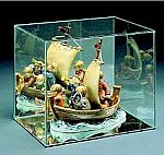 Doll Cases and Figurine Displays - Rectangular Mirrored Glass Case