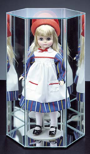   Doll Cases - Hexagon - Glass Base - Large