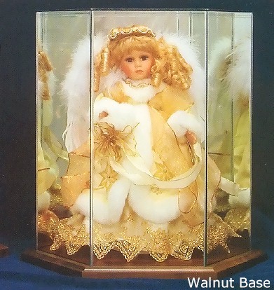   Doll Cases - Hexagon - Wood Base - Large
