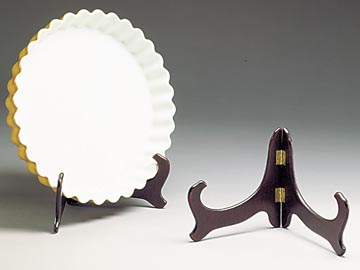 Walnut Finish Bowl Stands