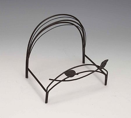 Wrought Iron Bowl Holder With Leaves
