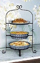 Wrought Iron 3 Tier Pie and Plate Rack