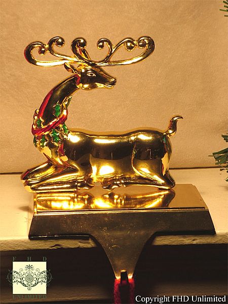 Stocking Hangers - Reindeer Laying