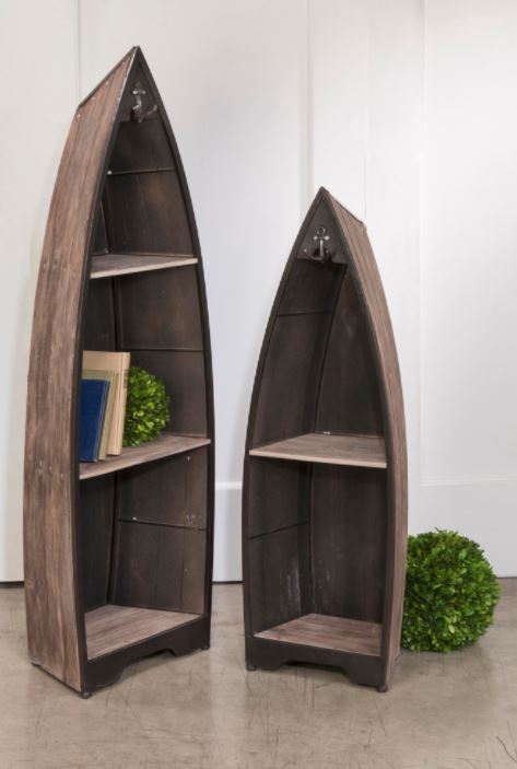 Display Shelves - Wood Boat Shelves - Set of 2