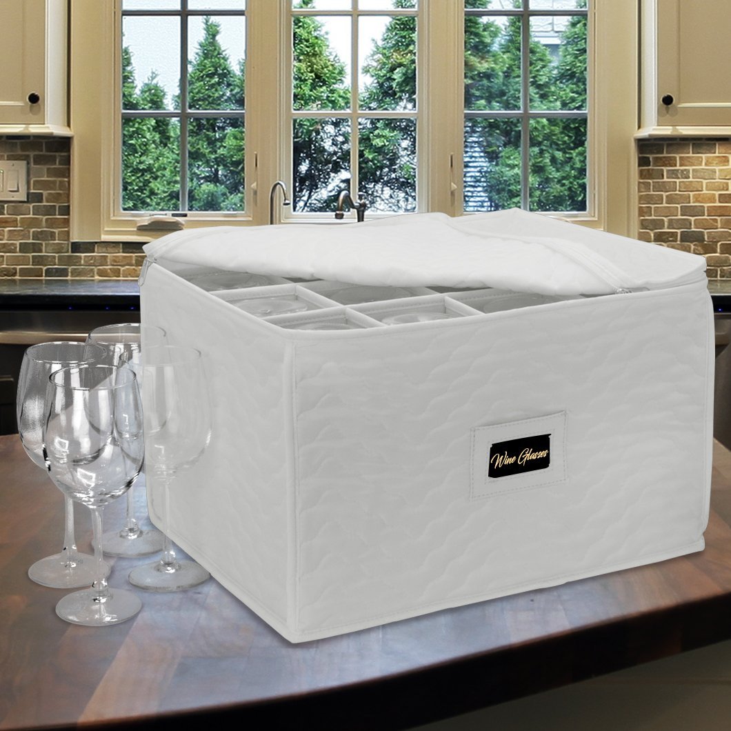Drinkware Storage - Beige Wine Glass Storage