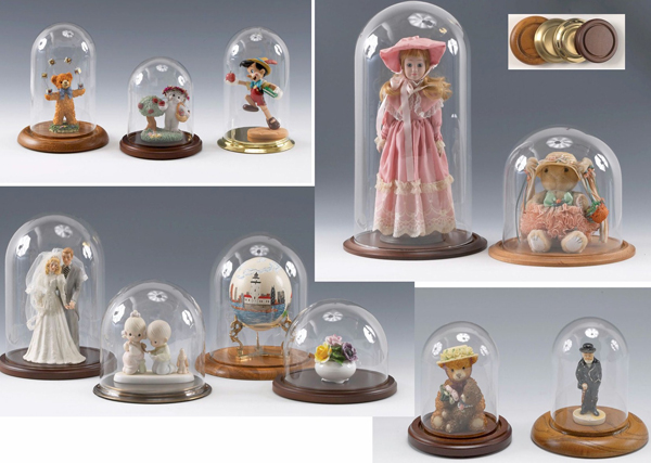 Wood Bases and Metal Dome Bases - No Glass