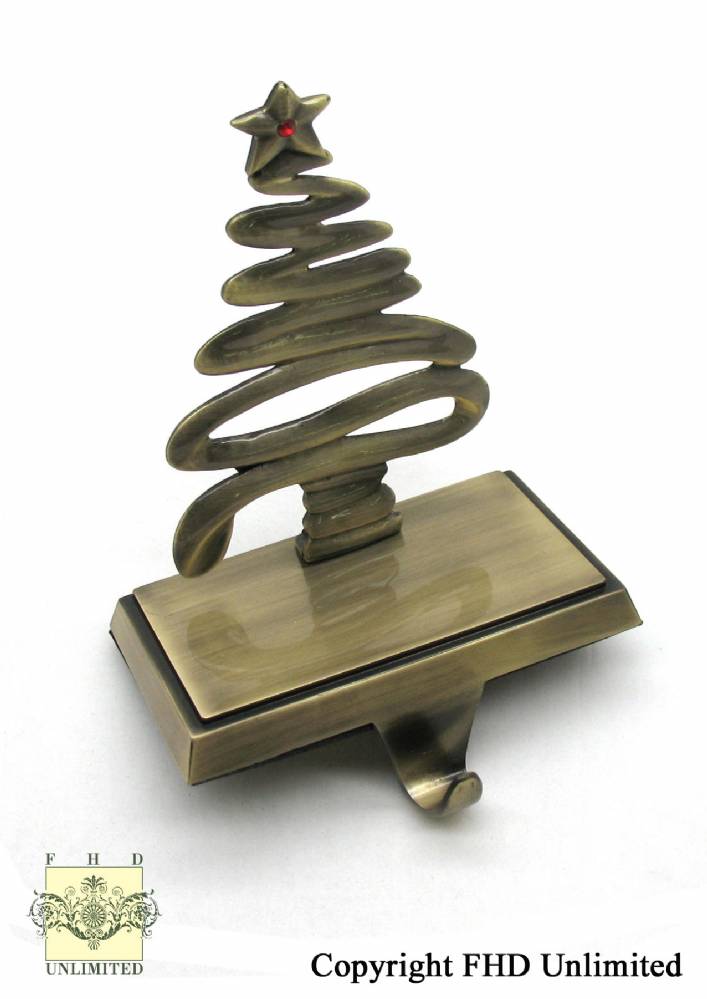 Stocking Hangers - Christmas Tree - Squiggley Plain