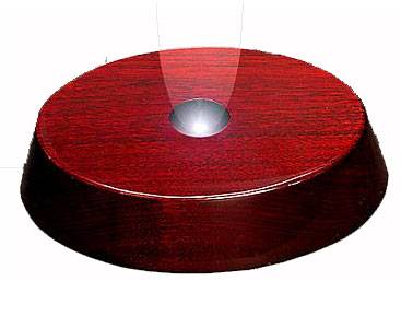 Light Bases - Rosewood Lacquer Oval - Ultrabright