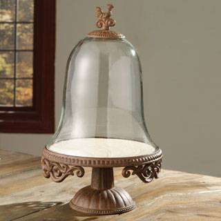  Glass Domes - Large 10" x 17" Rooster Cloche