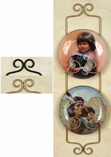 Plate Hangers - Wrought Iron Double