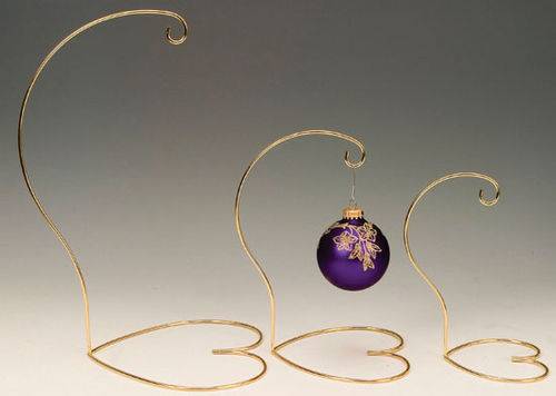   Ornament Stands - Brass Heart Base