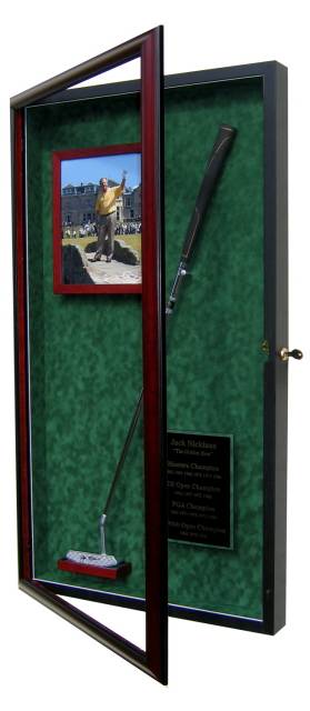 Golf Putter Display Case with Photo Frame & Name Plate, Golf