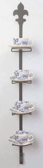 Cup and Saucer Hanger - Iron Vertical