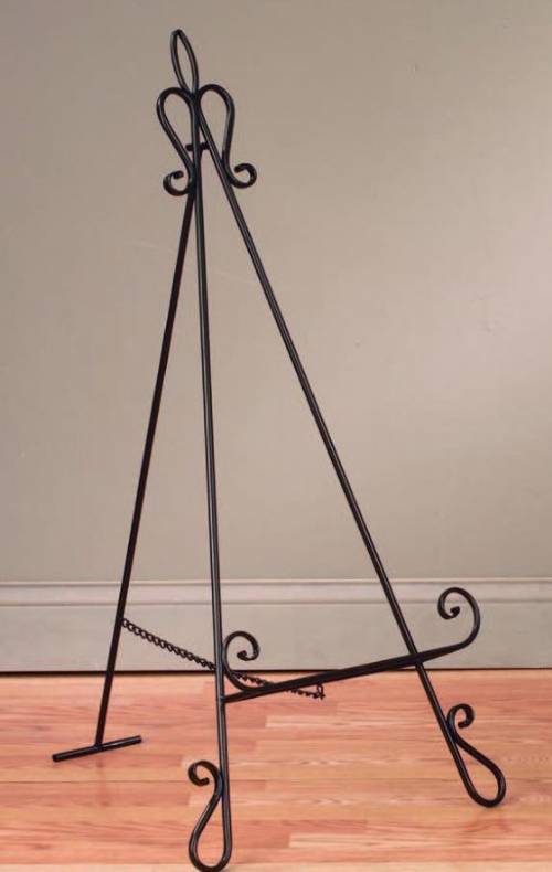 Floor Easels Brown Flat Wire Scroll Set of 2