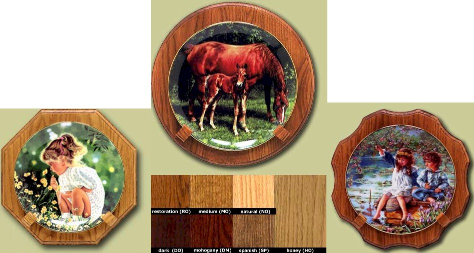 Plate Holder - Single Frame - Solid Oak