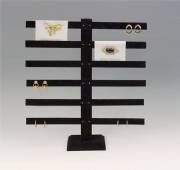 Earring Displays - Six Tiered Black