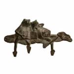   Key Hooks - Reading Frogs 3 Hook Rack