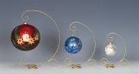 Ornament  Stands - Twisted Wire Brass Wide