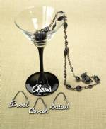 Word Wine Charms in Pewter - Set of 4