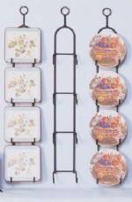 Plate Hangers - Wrought Iron Rail for Smaller Plates or Tiles