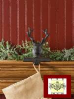 Stocking Holders - Rustic Reindeer Head - Set of 2