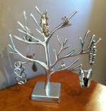     Jewelry Display Tree - Natural Design Polished Aluminum
