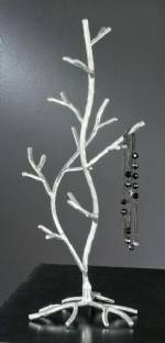   Ornament Tree - Silver Twig Spiral Design