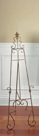 Floor Easel -  Fleur de Lis 44" - Antique Copper