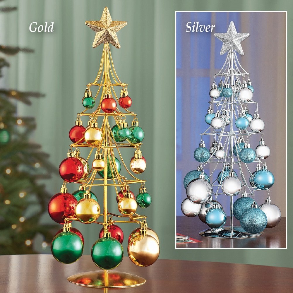 Ornament Trees, Christmas Ornament Stand and Hooks, Hangers, Multiple Arm Ornament Trees