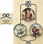 Plate Hangers - Wrought Iron Three Plate