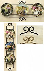 Plate Hangers - Wrought Iron Three Place
