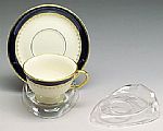 Cup and Saucer Stands - Compact Clear Plastic